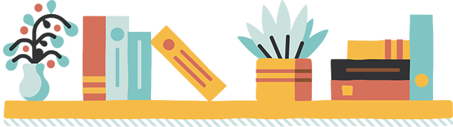 illustration of a bookshelf
