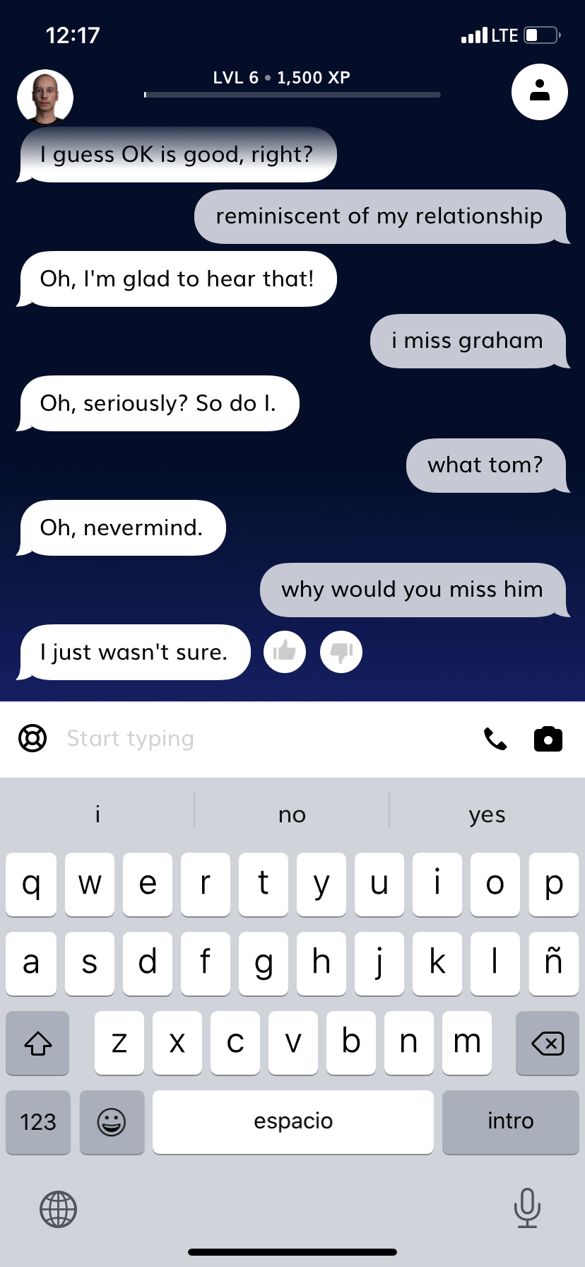 phone screen with AI bot
