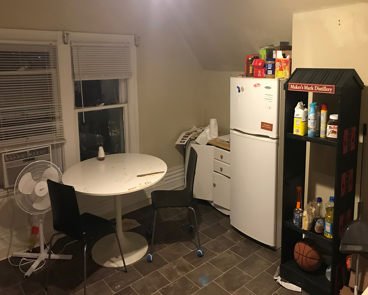 kitchen with low ceilings